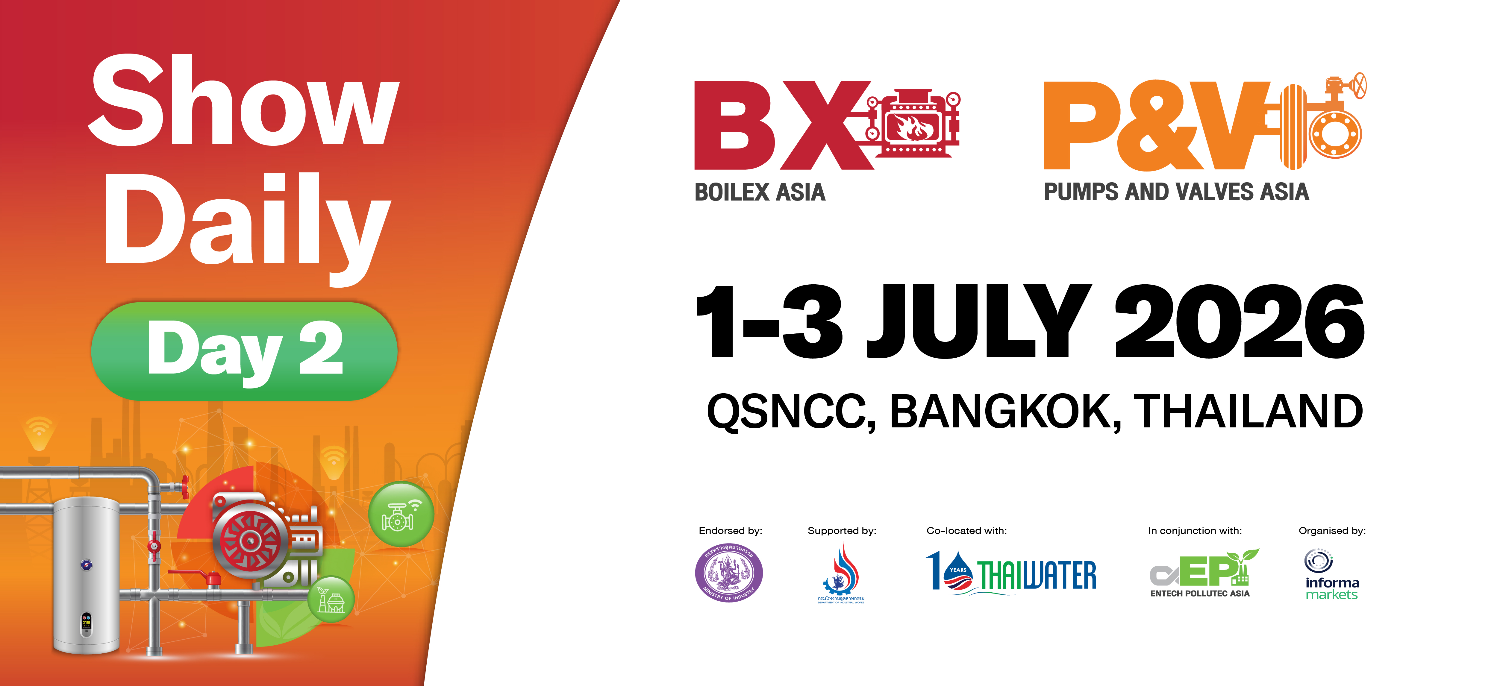 Boilex Asia and Pumps & Valves Asia E-Newsletter Header