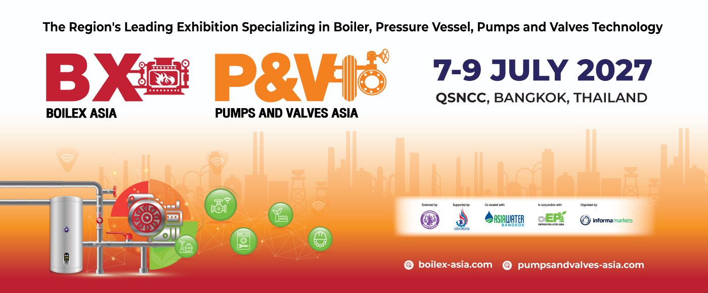 Boilex Asia and Pumps & Valves Asia E-Newsletter Header
